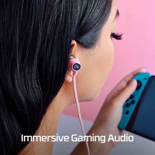 HyperX Cloud Earbuds (Pink-Gray) Headset Wired In-ear Gaming