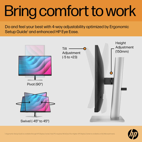HP E24 G5 FHD No Stand Monitor