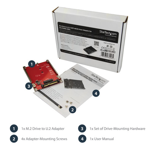 StarTech.com M.2 Drive to U.2 (SFF-8639) Host Adapter for M.2 PCIe NVMe SSDs