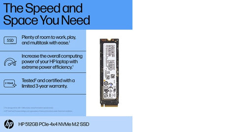 HP 512GB PCIe-4x4 NVMe Solid State Drive