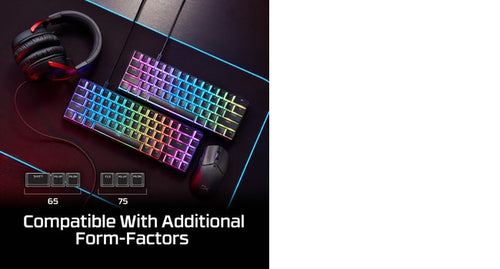 HP HyperX Pudding Keycaps 2 - Full Key Set - PBT - Black (US Layout)