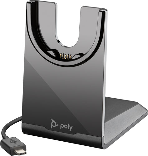 POLY Voyager Focus 2 USB-C-C Headset +USB-C/A Adapter +Charging Stand