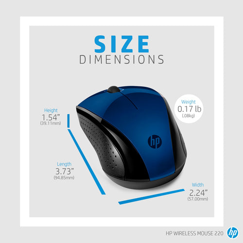 HP Wireless Mouse 220 (Lumiere Blue)