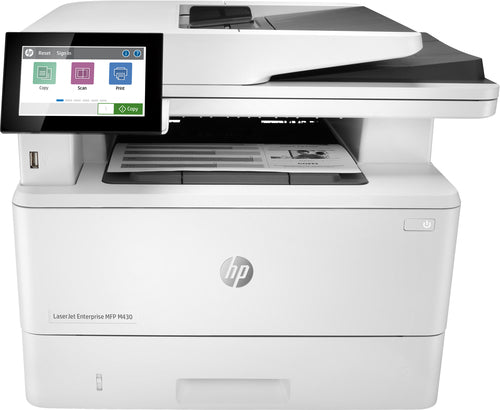 HP LaserJet Enterprise MFP M430f, Black and white, Printer for Business, Print, copy, scan, fax, 50-sheet ADF; Two-sided printing; Two-sided scanning; Front-facing USB printing; Compact Size; Energy Efficient; Strong Security HP LaserJet Enterprise MFP M430f, Black and white, Printer for Business, Print, copy, scan, fax, 50-sheet ADF; Two-sided printing; Two-sided scanning; Front-facing USB printing; Compact Size; Energy Efficient; Strong Security