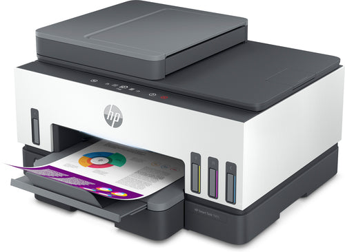 HP Smart Tank 7605 All-in-One, Print, Copy, Scan, Fax, ADF and Wireless, 35-sheet ADF; Scan to PDF; Two-sided printing