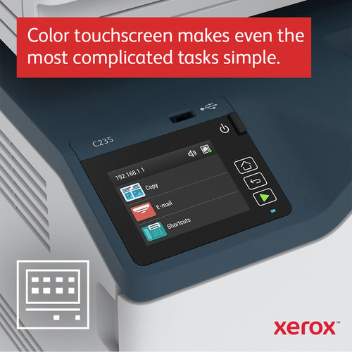 Xerox C235 Colour Multifunction Printer, Print/Scan/Copy/Fax, Laser, Wireless, All In One