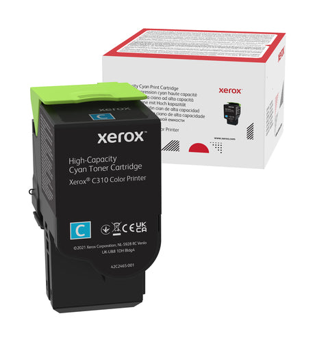 Xerox Genuine ® C310 Color Printer/C315 Color Multifunction Printer Cyan High capacity Toner Cartridge (5500 Pages) - 006R04365 Xerox Genuine ® C310 Color Printer/C315 Color Multifunction Printer Cyan High capacity Toner Cartridge (5500 Pages) - 006R04365