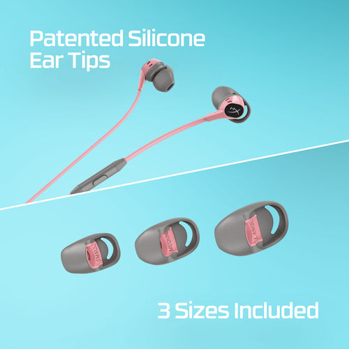 HyperX Cloud Earbuds (Pink-Gray) Headset Wired In-ear Gaming