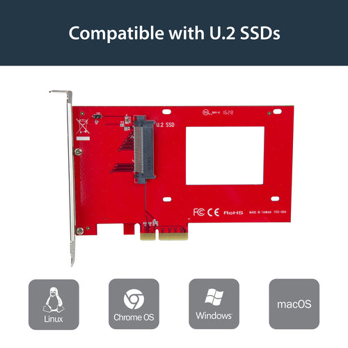 StarTech.com U.2 to PCIe Adapter for 2.5