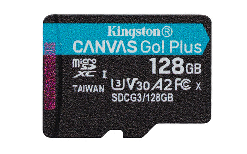 Kingston Technology 128GB microSDXC Canvas Go Plus 170R A2 U3 V30 Card + ADP