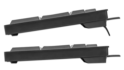 Manhattan Keyboard USB Wired, Black, Full Size Keys, Cable 1.5m, USB-A connection, Plug and Play, Three Year Warranty, Retail Boxed