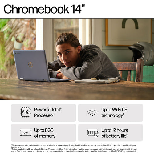 HP Chromebook 14a-nf0003na Intel® N N100 35.6 cm (14