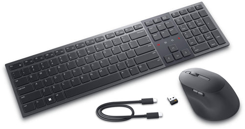 DELL KM900 keyboard Mouse included RF Wireless + Bluetooth QWERTY UK English Graphite