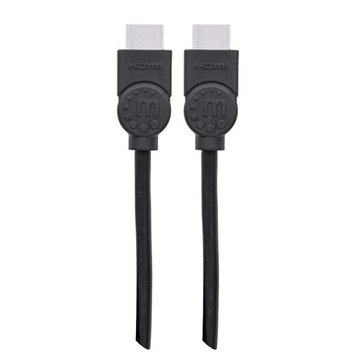 Manhattan HDMI Cable with Ethernet, 4K@30Hz (High Speed), 3m, Male to Male, Black, Equivalent to HDMM3MHS, Ultra HD 4k x 2k, Fully Shielded, Gold Plated Contacts, Lifetime Warranty, Polybag