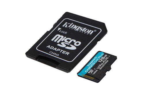 Kingston Technology 128GB microSDXC Canvas Go Plus 170R A2 U3 V30 Card + ADP