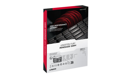 Kingston Technology FURY 16GB 3600MT/s DDR4 CL16 DIMM (Kit of 2) Renegade Black