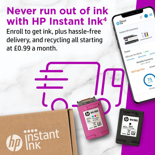 HP OfficeJet Pro HP 8024e All-in-One Printer, Color, Printer for Home, Print, copy, scan, fax, HP+; HP Instant Ink eligible; Automatic document feeder; Two-sided printing