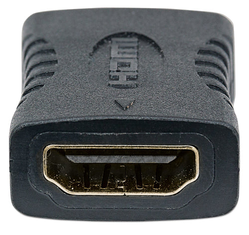 Manhattan HDMI Coupler, 4K@60Hz (Premium High Speed), Female to Female, Straight Connection, Black, Equivalent to Startech GCHDMIFF, Ultra HD 4k x 2k, Fully Shielded, Gold Plated Contacts, Lifetime Warranty, Polybag