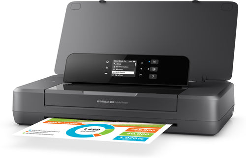 HP Officejet 200 Mobile Printer, Color, Printer for Small office, Print, Front-facing USB printing