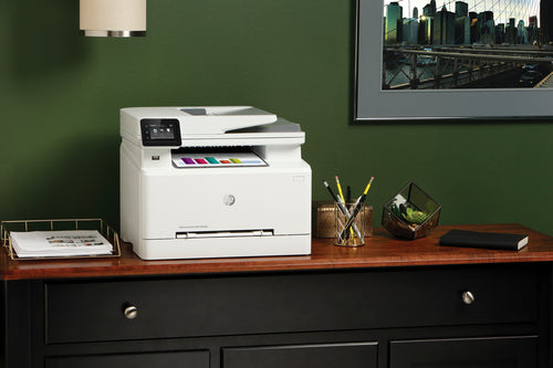 HP Color LaserJet Pro MFP M283fdw, Print, Copy, Scan, Fax, Front-facing USB printing; Scan to email; Two-sided printing; 50-sheet uncurled ADF