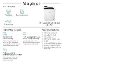 HP LaserJet Enterprise M612dn, Print, Two-sided printing