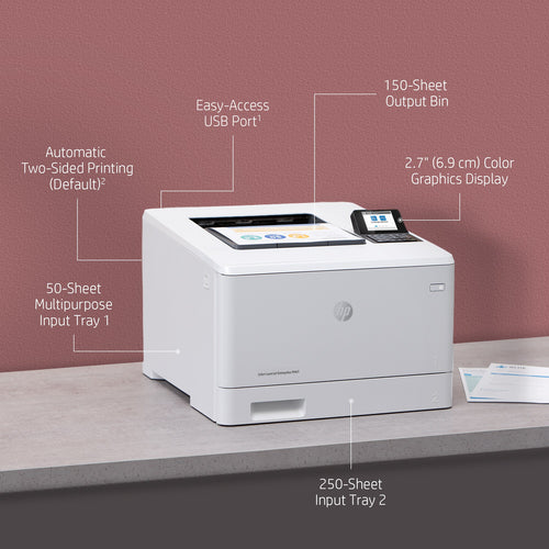 HP Color LaserJet Enterprise M455dn, Color, Printer for Business, Print, Compact Size; Strong Security; Energy Efficient; Two-sided printing