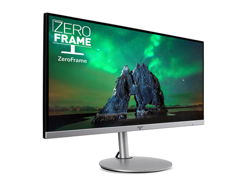 Acer CB2 CB342CKsmiiphzx 34 inch UWQHD Ultrawide Monitor (IPS Panel, FreeSync, 75Hz, 1ms, HDR 10, Height Adjustable Stand, DP, HDMI, USB Hub, Silver/Black)