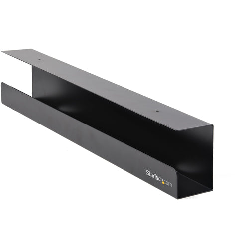 StarTech.com Under Desk Cable Management Tray - Office/Standing Desk Cable Tray Organizer - Desk/Table Mount Holder for Cords/Wire/Power Strip - Computer Cable Manager - 23-1/2