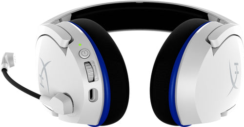 HyperX Cloud Stinger Core - Wireless Gaming Headset (White-Blue) - PS5-PS4 Head-band Blue, White