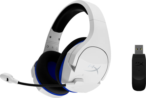 HyperX Cloud Stinger Core - Wireless Gaming Headset (White-Blue) - PS5-PS4 Head-band Blue, White