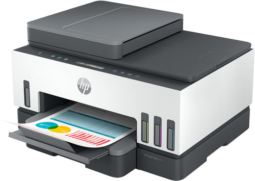 HP Smart Tank 7305e All-in-One, Color, Printer for Home and home office, Print, Scan, Copy, ADF, Wireless, 35-sheet ADF; Scan to PDF; Two-sided printing