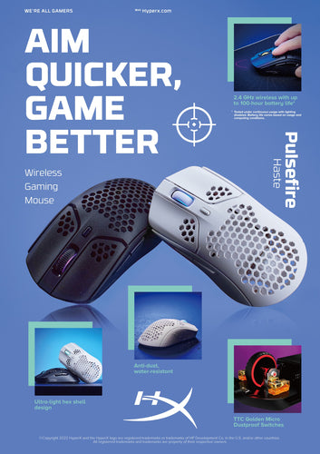 HyperX Pulsefire Haste - Wireless Gaming Mouse (White)
