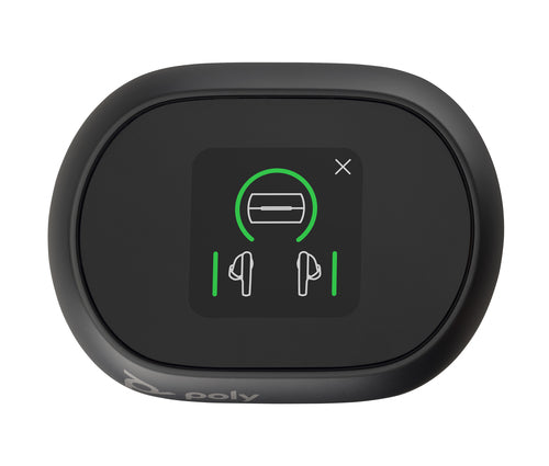 POLY Voyager Free 60+ UC Carbon Black Earbuds +BT700 USB-A Adapter +Touchscreen Charge Case Headset Wireless In-ear Calls/Music USB Type-A Bluetooth