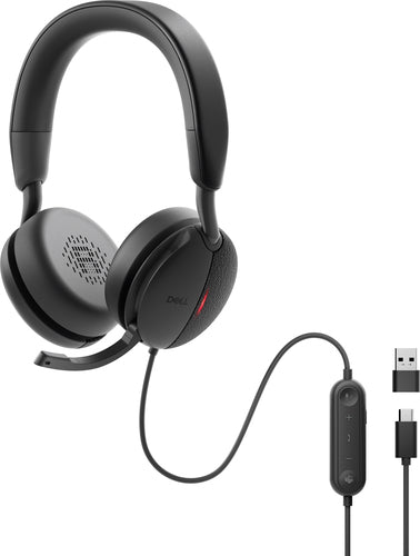 DELL WH5024 Headset Wired Head-band Calls/Music USB Type-C Black